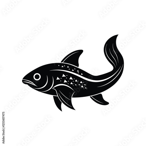 catfish vector silhouette illustration 