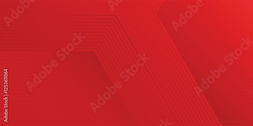 Abstract hexagon rendering of red abstract glass background design modern abstract art