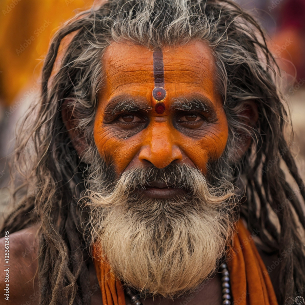 portrat of sadhu in kumbh portrat of sadhu in kumbh