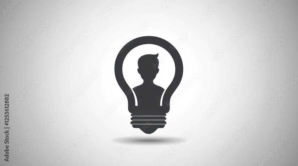 Silhouette of person inside lightbulb, abstract, conceptual, idea, innovation, inspiration, use for business presentations, stock photos, or social media Silhouette of person inside lightbulb, abstract, conceptual, idea, innovation, inspiration, use for business presentations, stock photos, or social media