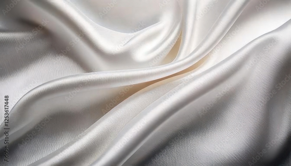 Fototapeta premium Smooth elegant white silk or satin texture can use as background