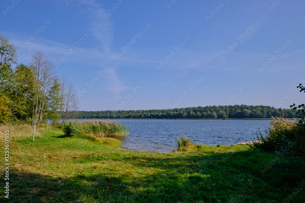 Goldap Lake in summer hot day