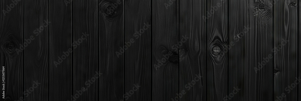 Fototapeta premium Dark wood planks with visible grain and knots create a rustic background for design projects