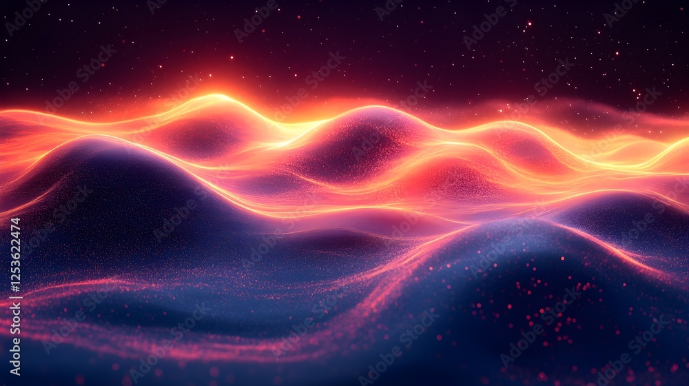 Obraz premium A background with thin irregular lines forming an abstract landscape.