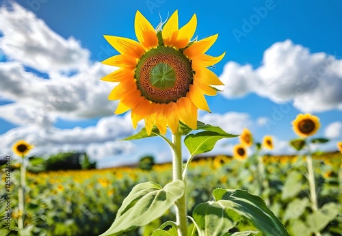 Sunflower in the garden image for you.