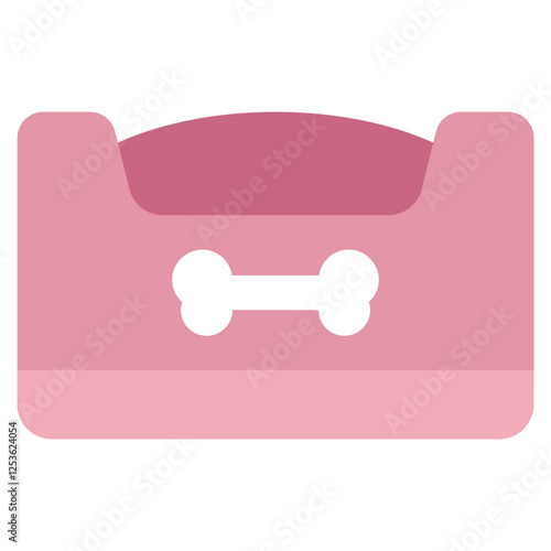 Stylish Pink Pet Bed with Bone Design