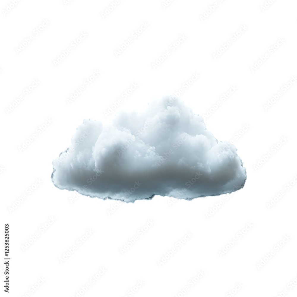 Single white cloud isolated on a transparent background Single white cloud isolated on a transparent background