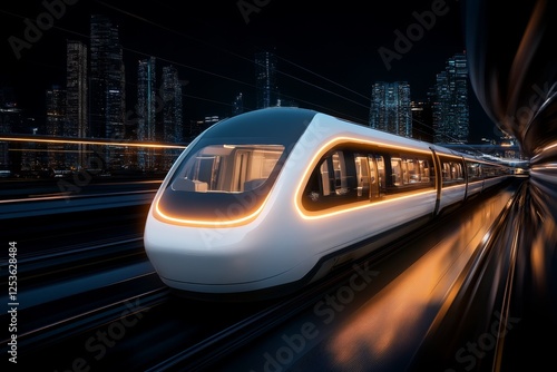 Wallpaper Mural A modern transportation facility with high-speed trains arriving at a futuristic station Torontodigital.ca