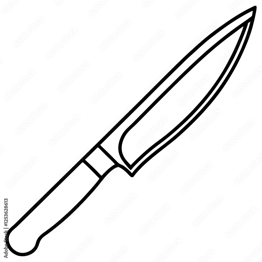 Sharp Blade Line Art Vector Design
