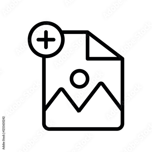 file image plus vector icon