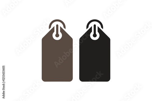 pricing tag icon vector silhouette isolated in white background