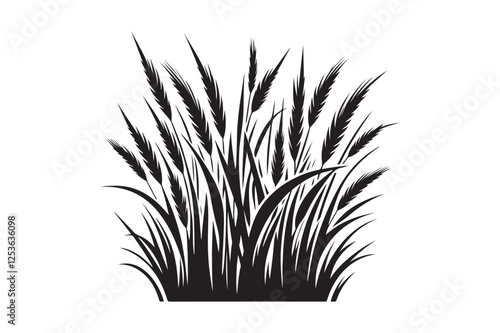 Grass silhouette vector