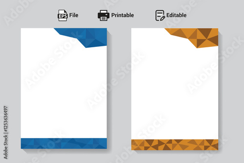 Clean corporate letterhead template design, Modern letterheads design template, Professional company letterheads layout for business and project.