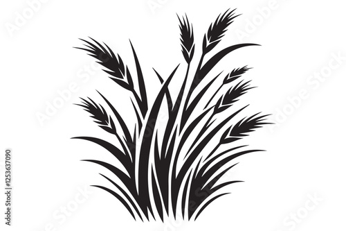 Grass silhouette vector