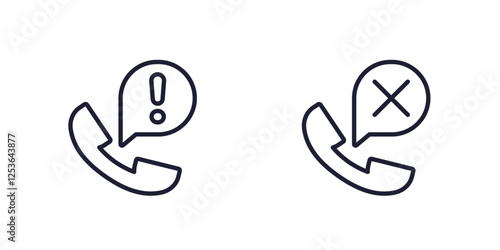 phone call alert line icons