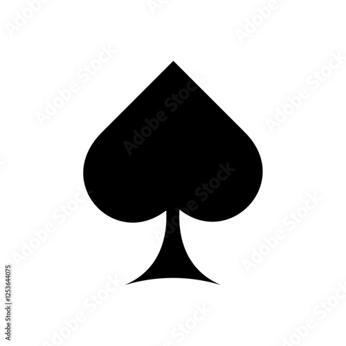 Black spades playing cards symbol
