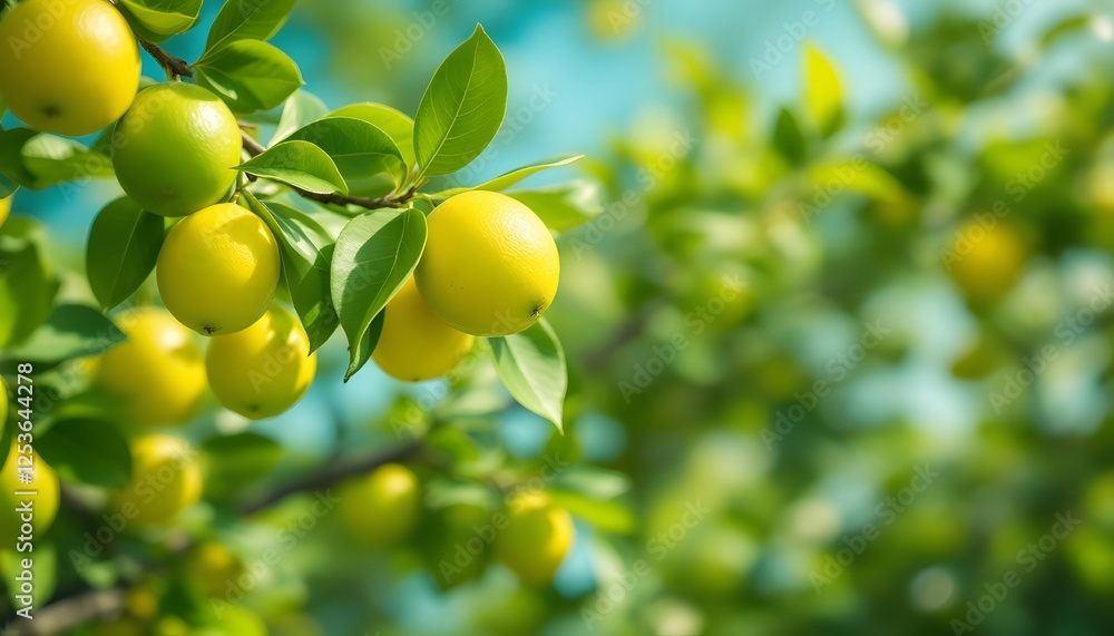Vibrant Lemon Orchard: A Summer Day's Bounty Vibrant Lemon Orchard: A Summer Day's Bounty
