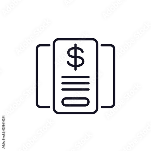 Subscription, tariff plans line icon