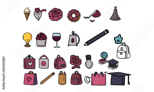 School Essentials Vector Set 📚 Classroom & Learning Icons