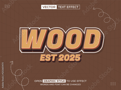 wood editable text, font effect, 3d text for title