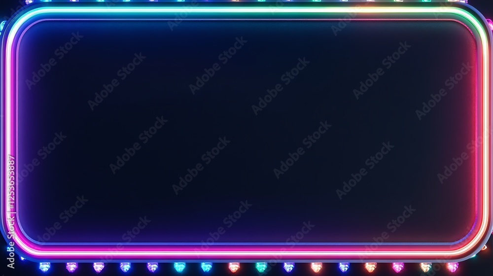 Neon sign, empty, colorful, night, advertising Neon sign, empty, colorful, night, advertising