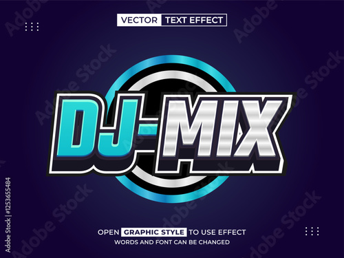 dj remix editable text, font effect, 3d text for title