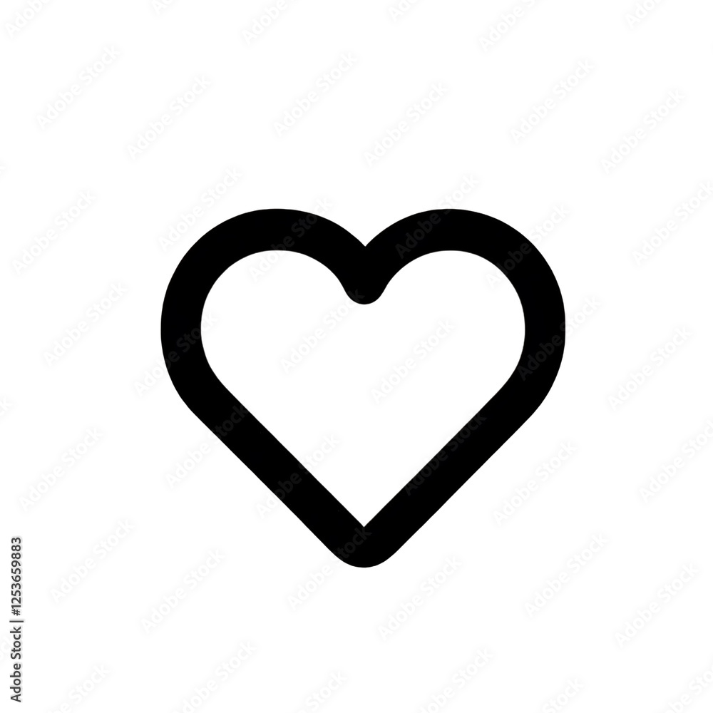 Simple Outline Heart Icon Simple Outline Heart Icon