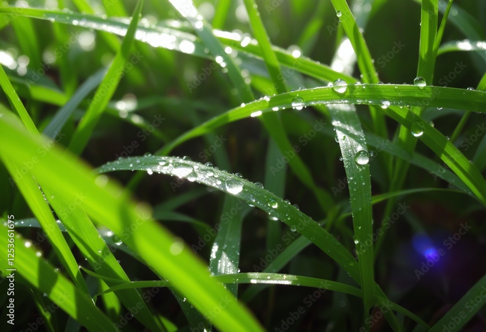 Dew-kissed Greenery Awakening in the Morning Light Dew-kissed Greenery Awakening in the Morning Light