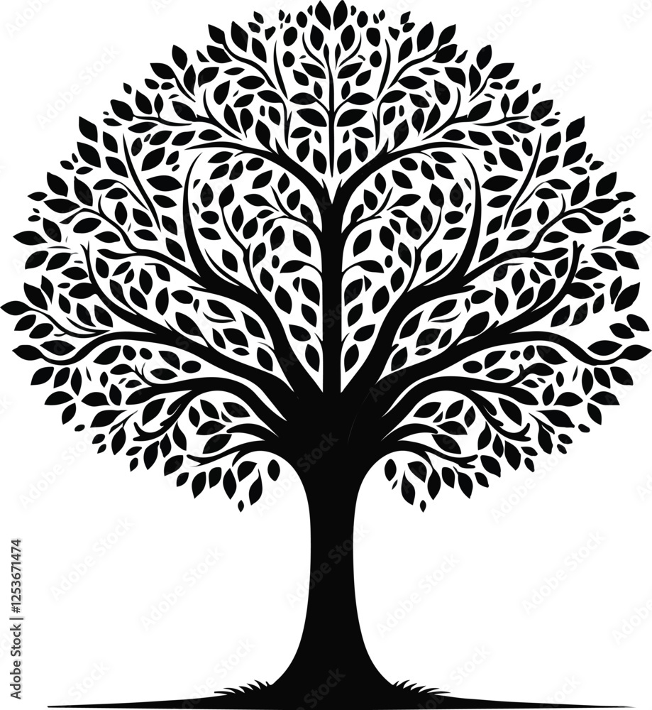 Obraz premium tree vector silhouettes