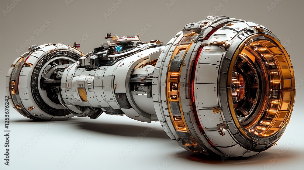 Futuristic spacecraft design showcasing intricate mechanical details and glowing elements Futuristic spacecraft design showcasing intricate mechanical details and glowing elements