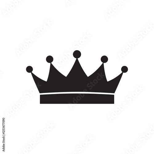 vector of black silhouette of crown