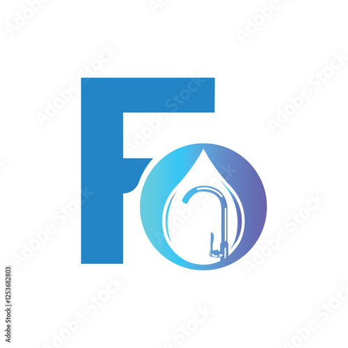 Letter F logo, F logo, AI logo set, Professional plumbing logo design, clean and modern. Ideal for plumbing services, water repair, pipe fitting, maintenance, and home service branding.