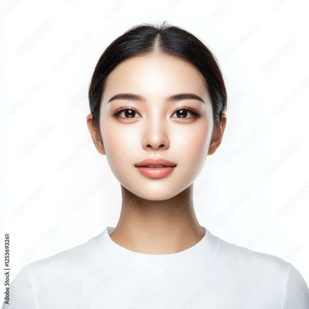 Beautiful young asian woman with clean fresh skin on white background, Face care, Facial treatment, Cosmetology, beauty and spa, Asian women portrait. Beautiful young asian woman with clean fresh skin on white background, Face care, Facial treatment, Cosmetology, beauty and spa, Asian women portrait.