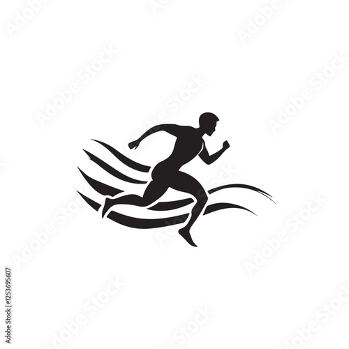 Wallpaper Mural Minimalist Runner Silhouette for Logo Use – Vector Illustration Torontodigital.ca