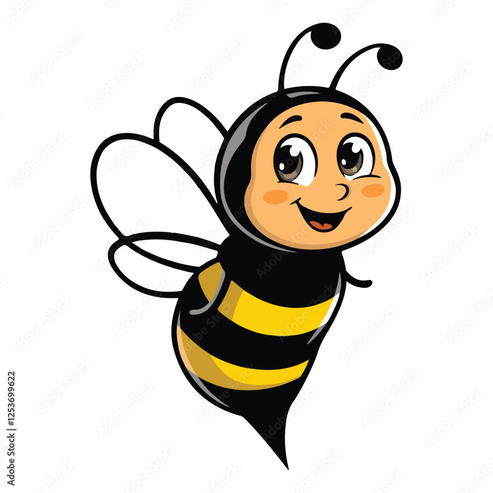 Obraz premium cute bee vector illustration