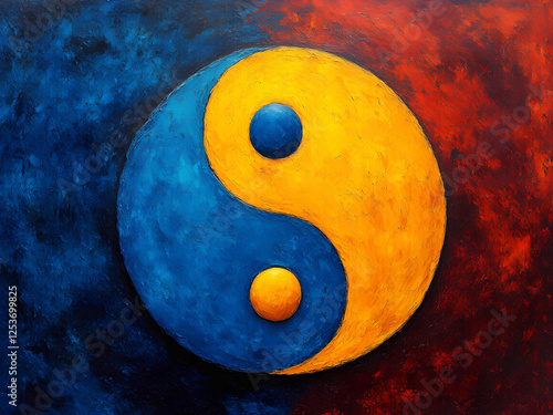 Abstract ying and yang symbol of harmony and balance