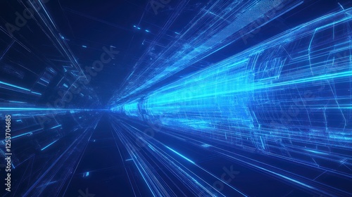 Wallpaper Mural Digital Tunnel: A Journey Through Cyberspace Torontodigital.ca