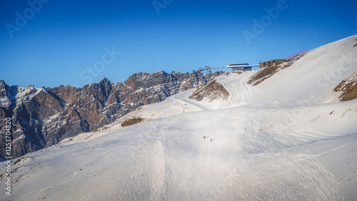 Majestic Alpine Peak Under Winter Sun (Bormio, Italy)