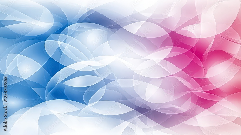 Abstract Swirls of Blue, White, and Pink in Soft Fluid Design Abstract Swirls of Blue, White, and Pink in Soft Fluid Design