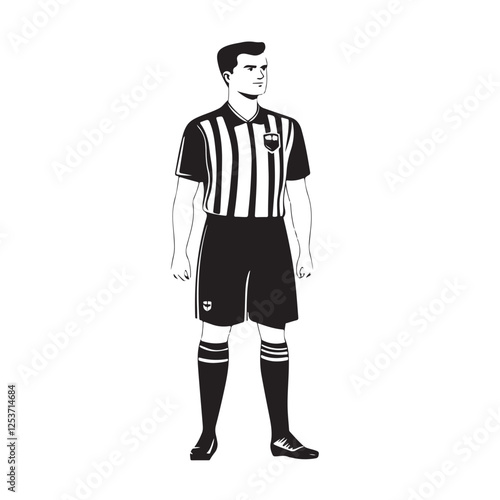Vector Art of a Referee Standing