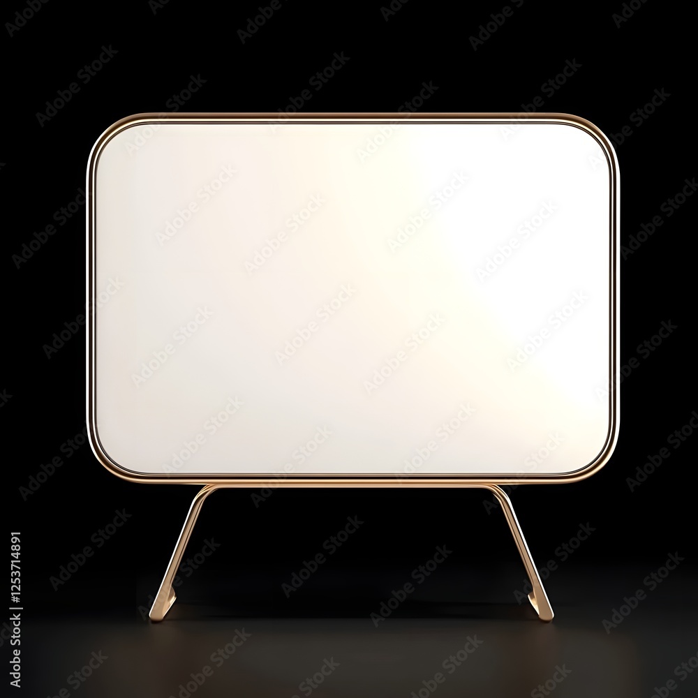 Blank Metal Sign Mockup with Studio Lighting on Solid Black Background Blank Metal Sign Mockup with Studio Lighting on Solid Black Background