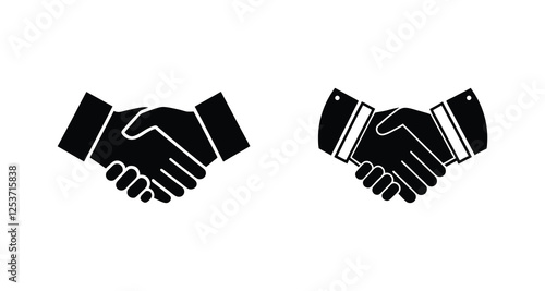  People hand shake icon isolated and vector.