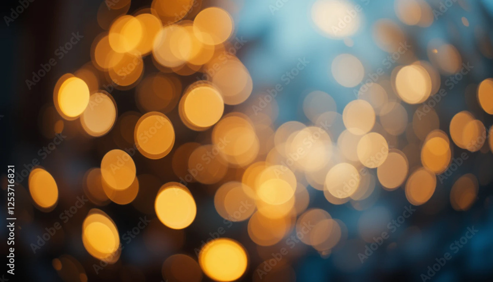 Glowing festive Christmas lights with golden bokeh background Glowing festive Christmas lights with golden bokeh background