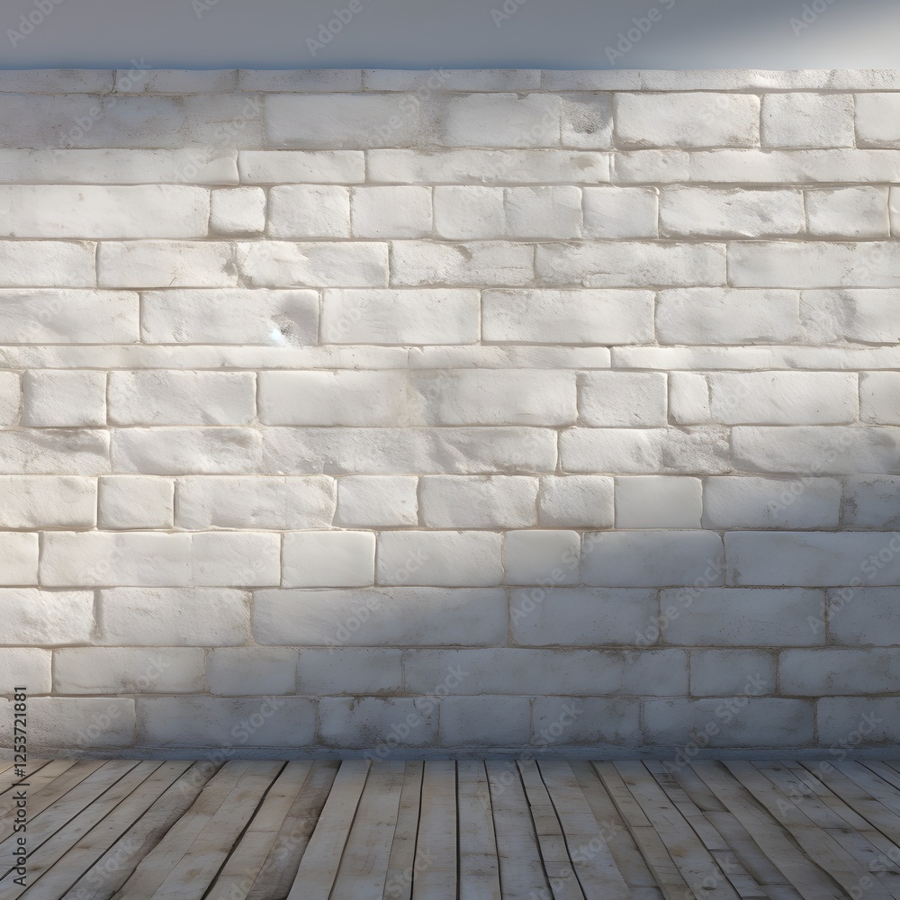 Whitewashed Breezeblock Wall with Lighting in Horizontal Composition Whitewashed Breezeblock Wall with Lighting in Horizontal Composition