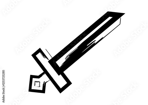 Ink Blade: Artistic Sword Tattoo Vector