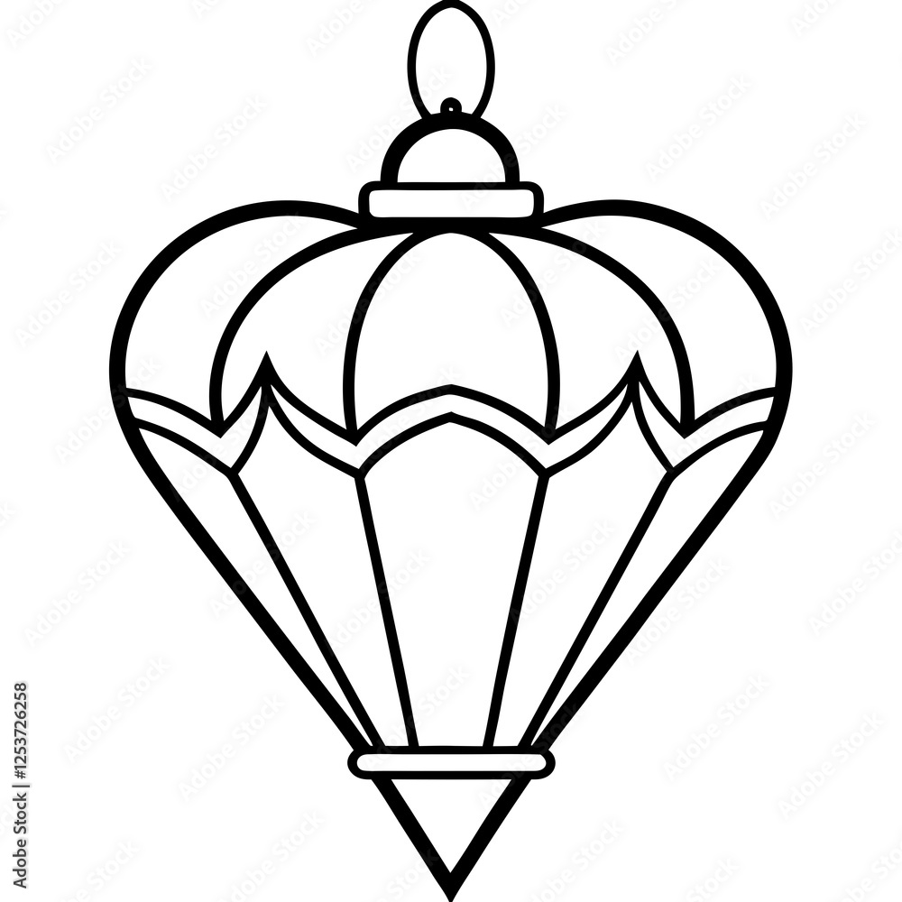 Floral Heart Lantern Line Art Floral Heart Lantern Line Art