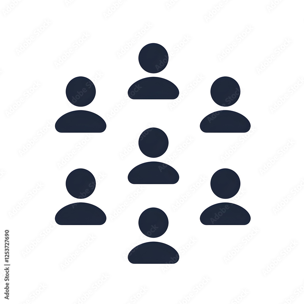 Abstract representation of diverse individuals in a networked design Abstract representation of diverse individuals in a networked design
