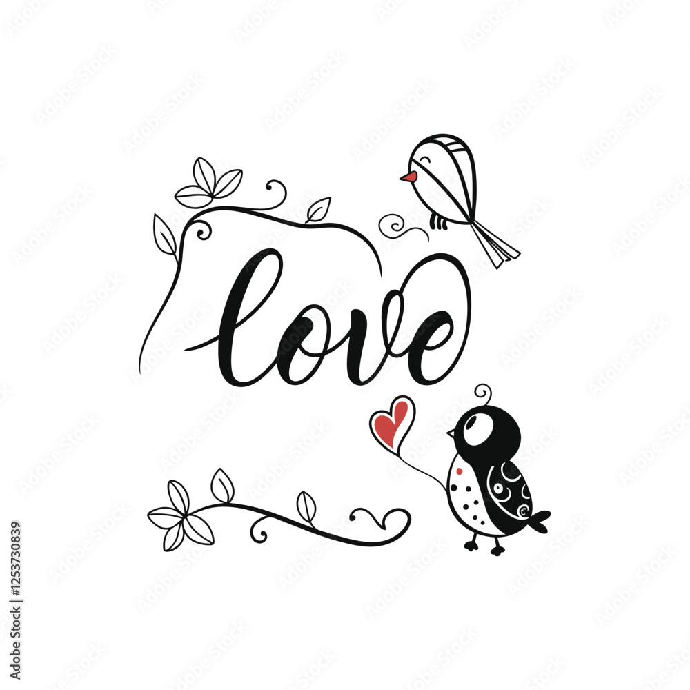 Obraz premium Hearts. Hand-drawn design elements