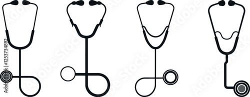 Stethoscope nurse and physician tools vector art for healthy diagnose
