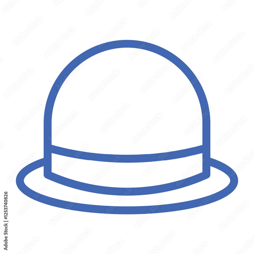 Fototapeta premium straw hat color icon